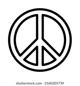 Vector peace symbol isolated - vector illustration