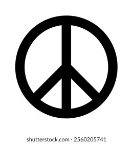 Vector peace symbol isolated - vector illustration