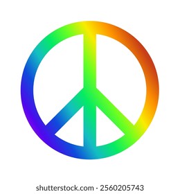 Vector peace symbol isolated - vector illustration