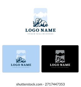 Vetor de um elefante pacífico sob a natureza cênica. Ideal para ONGs, ecoturismo, conservação e narrativa de marcas. CorelDRAW totalmente editável.