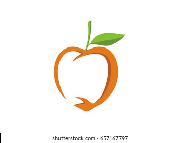 vector peach logo template