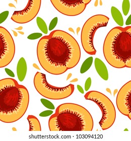 Vector peaches pattern