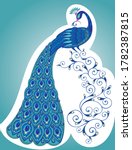 Vector Peacock. Vector Color Peacock Illustration