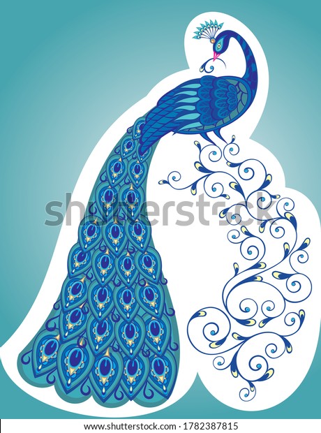 Vector Peacock Vector Color Peacock Illustration Stock Vector (Royalty ...