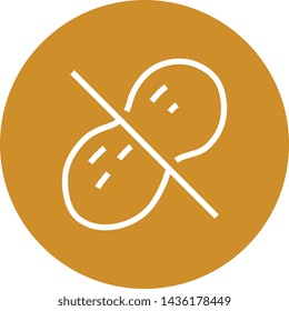 Vector Peanut Ban Outline Icon
