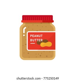 vector peanut butter / isolated on white, flat, sign and icon template