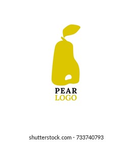 VECTOR of pear icon. Logo for food / trade / fashion / cafe. Other companies. Illustration.