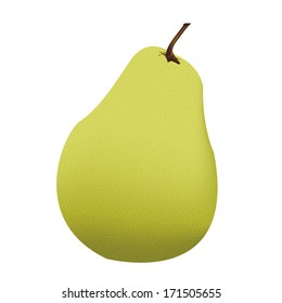 Vector Pear Icon On White Background Isolated