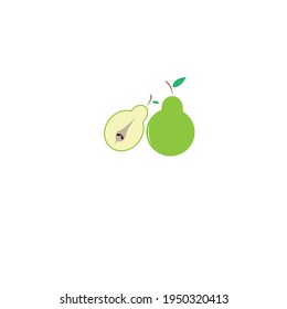 vector pear logo or clipart or icon