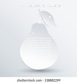 Vector pear silhouette: abstract illustration
