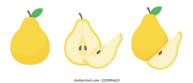 vector pear Sweet, refreshing fruit for vegetarians.