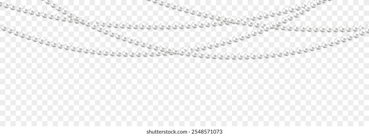 Vector pearl beads png. Luxurious pearl necklace. Strings of pearls png.