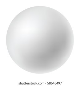  Vector pearl isolated in white background