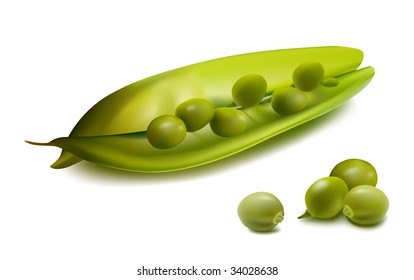 Vector. Peas.