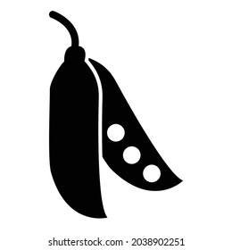 Diseño de iconos de glifos de vectores Peas
