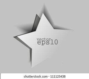 vector peel off star, eps 10