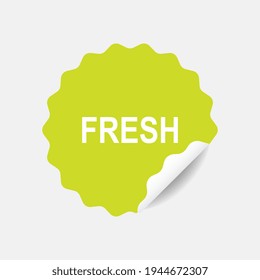 Vector Peeled Fresh Sticker Label