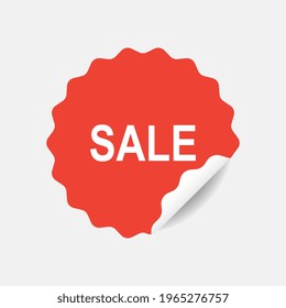 Vector Peeled Sale Sticker Label