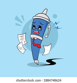 Vector pen character illustration image