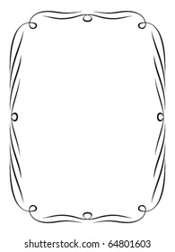 Vector pen drawing calligraphy decorative frame
