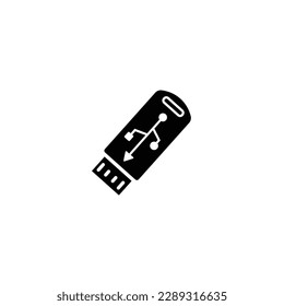 vector Pen drive black Glyph fill Icon