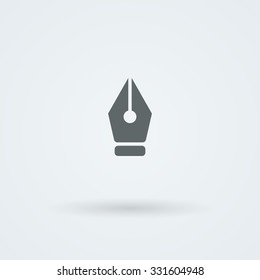 Vector pen icon. Logo. Pictogram. Button.