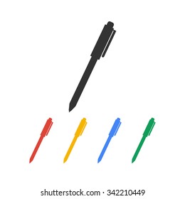 Vector pen icon.  Modern design flat style icon.