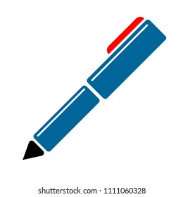 vector pen illustration isolated, art icon. office element