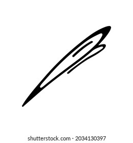 Vector pen isolated on white background. Funny coloring and cute illustration for seasonal design, textile, decoration kids playroom or greeting card. Hand drawn prints and doodle. Adult coloring page