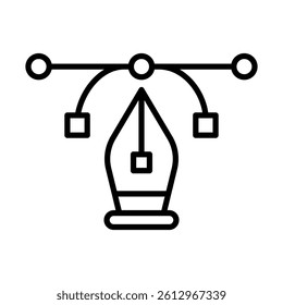 Vector Pen Vector Line Icon Design