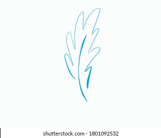 vector pen on white background, simple Botanical illustration