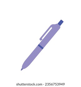 Vector pen stationery clipart on white background.