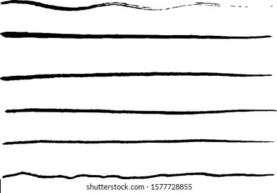 Vector pen stroke real ink imitation. Hand drawn brush stroke. Ink splash vector