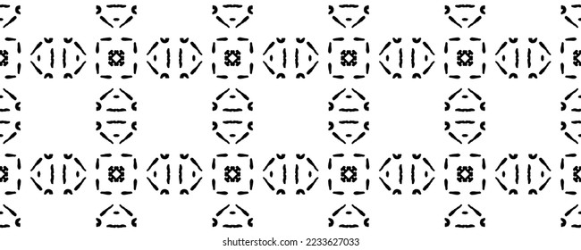 Vector Pen Texture. Ink Sketch Drawing. American Paint Pattern. Doodle Seamless Floor. Ethnic Line Texture. Line Cotton Drawn. Rough Old Template. Black Cloth Scratch. Floral Scribble Print