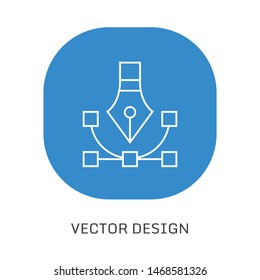 Vector pen tool. Graphic design icon. Design Creation Process