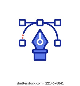 vector pen tool icon illustration
