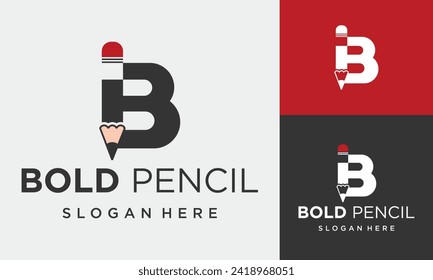 Lápiz vectorial Art en el logotipo de la letra B	