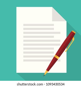 Vector Pencil and Document Icon