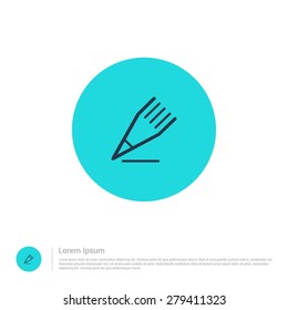 vector pencil edit icon thin line for web and mobile, modern minimalistic flat design. Vector outline icon and offset colour on light white background