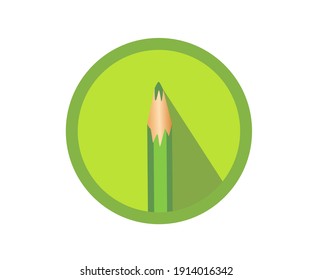 Vector pencil flat icon. Education, science, business.