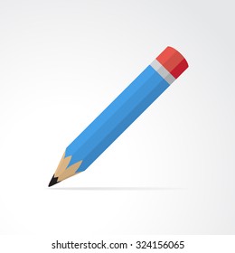 Vector pencil flat illustration. Education concept object - Eps 10.