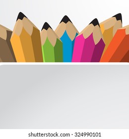 Vector pencil flat illustration. Education concept object - Eps 10.