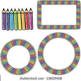 vector pencil frames