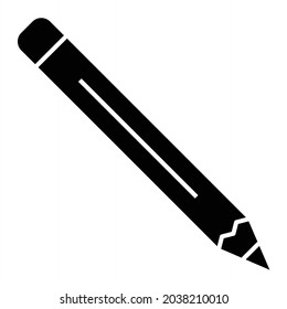 Vector Pencil Glyph Icon Design
