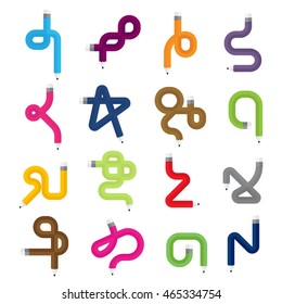 vector Pencil icon color