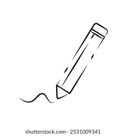 Vector pencil icon editable on a white background.