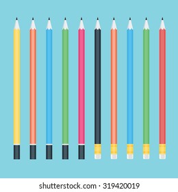 vector pencil icon flat style