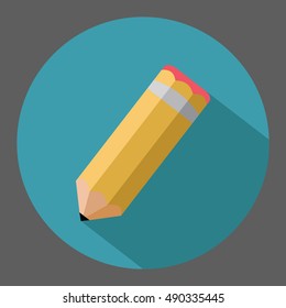 Vector Pencil Icon.  Vector illustration.