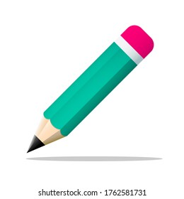 Vector Pencil Icon Isolated on White Background