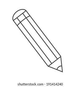 Vector pencil icon isolated on a white background.